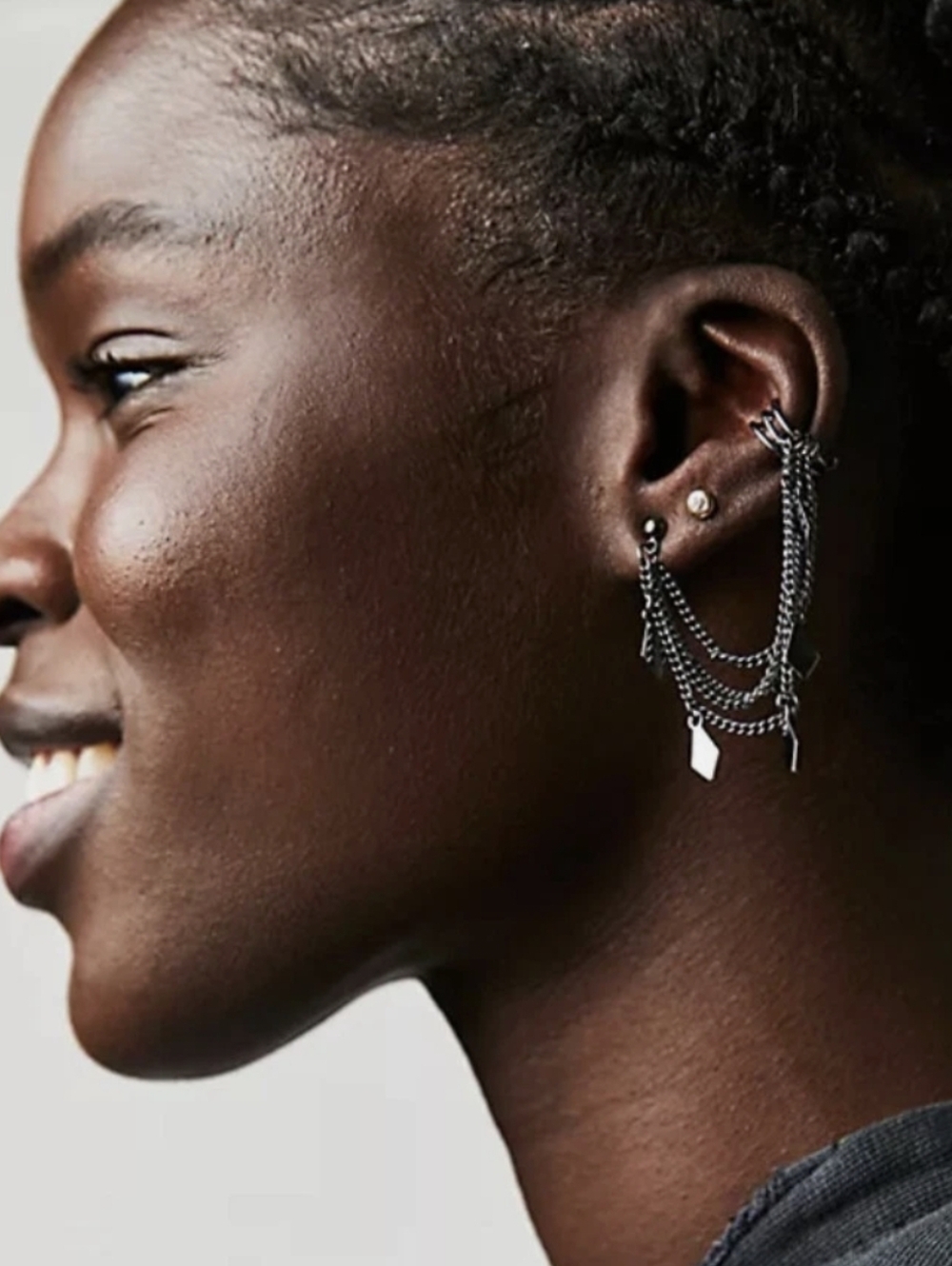SILVER Free People RARE Riders On The Storm Ear Party Ear Cuff NWT
